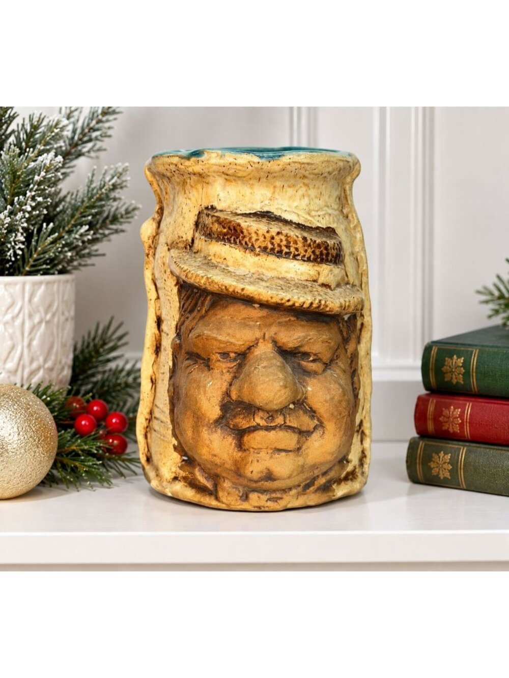 Vintage 1971 Jim Rumph W.C. Fields Character Mug Pottery Tankard 6"